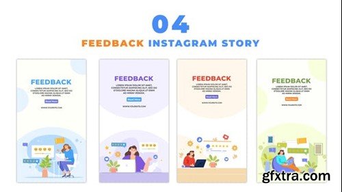 Videohive Animated Character Customer Feedback Instagram Story 48059788