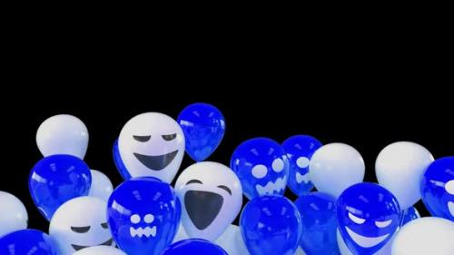 Videohive - Halloween Blue Balloon Transition Full HD - 47962374 - 47962374