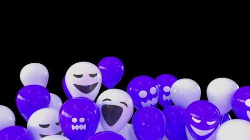 Videohive - Halloween Purple Balloon Transition Full HD - 47962375 - 47962375