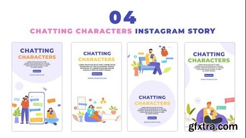 Videohive Social Media Chat Character Design Instagram Story 48057953