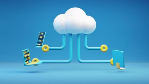 Videohive - Cloud computing device upload data simplify - 47959968 - 47959968