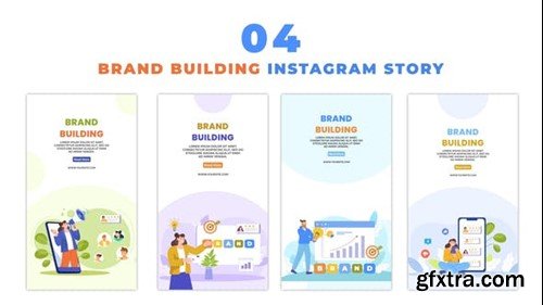 Videohive Corporate Brand Building Cartoon Vector Animation Instagram Story 48059971