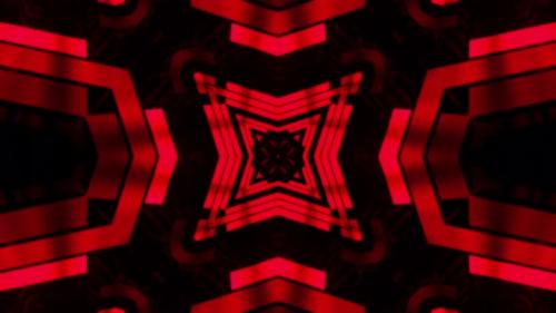 Videohive - Red and black star pattern with red center. Kaleidoscope VJ loop - 47960169 - 47960169