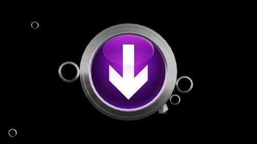 Videohive - Download Arrow Icon Glassy Purple Round Button V6 - 47972506 - 47972506