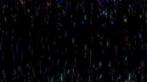 Videohive - 3D shining bright dots set colorful line wave motion, on black background - 47973157 - 47973157