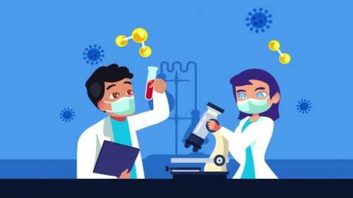 Videohive - Scientists In A Laboratory 4K - 47973259 - 47973259