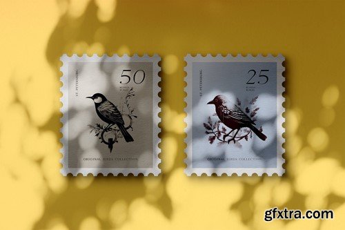 Scene from two postage stamps mockup DME2FFE