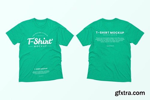 Front & Back T-Shirt Mockup 6JUQFGH