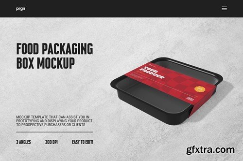 Food Packaging Box Mockup YFXPJCZ