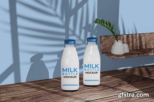 Milk Bottle Mockup 8737AG2