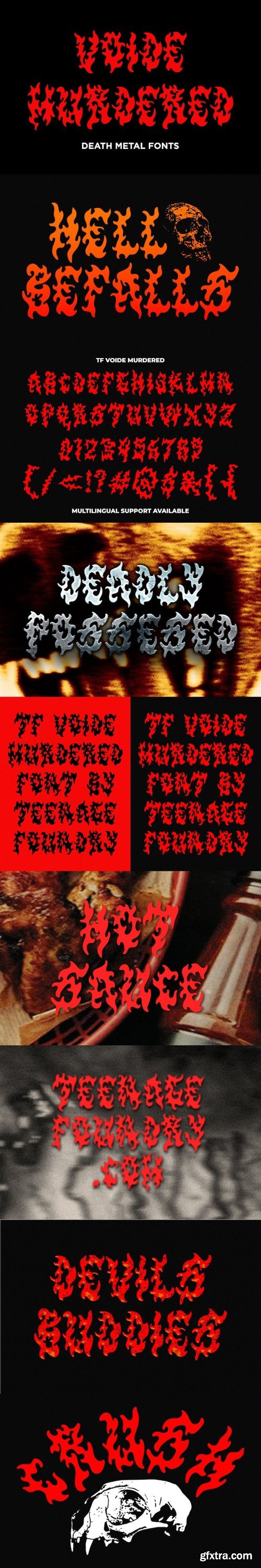 TF Voide Murdered Death Metal Font