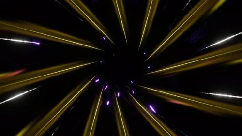 Videohive - Gold And Light Purple Inside The Spiral Background Vj Loop In 4K - 47973475 - 47973475