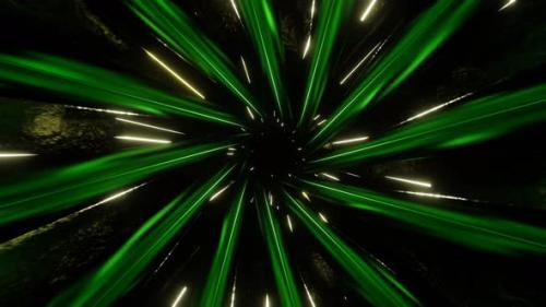 Videohive - Green With Light Yellow Inside The Spiral Background Vj Loop In 4K - 47973481 - 47973481