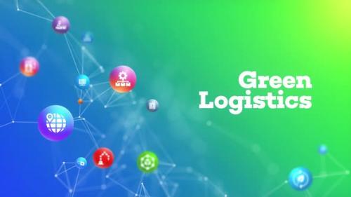 Videohive - Green Logistics With Text plexus background - 47975126 - 47975126