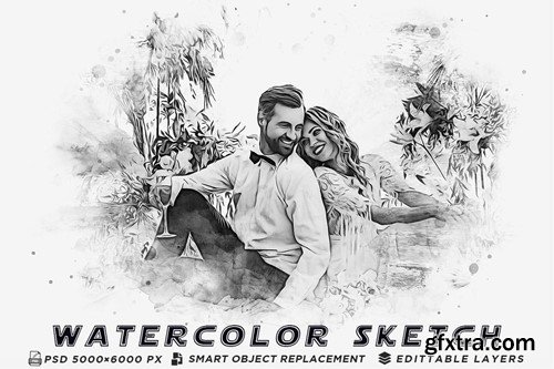 Sketch Watercolor Photo Effect 2P8UH9L