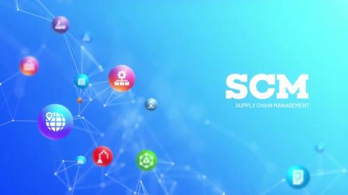 Videohive - Scm supply chain management plexus background - 47975128 - 47975128