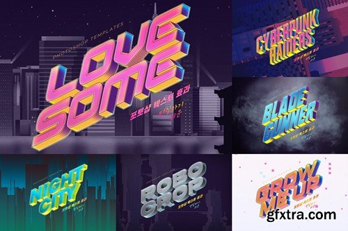 Retro Cyberpunk Text Effects JZLEPFM