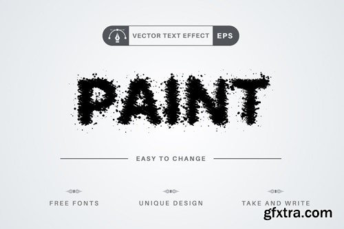 Paint Splatter - Editable Text Effect, Font Style RKVNNE2