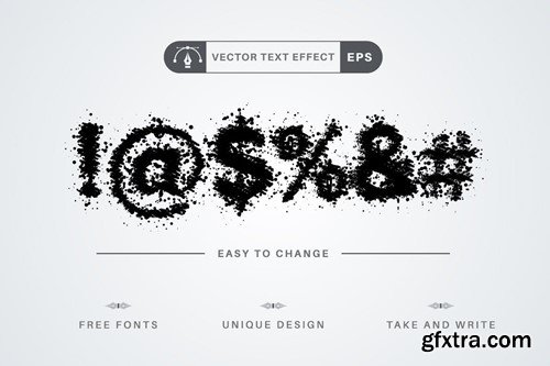 Paint Splatter - Editable Text Effect, Font Style RKVNNE2