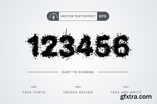 Paint Splatter - Editable Text Effect, Font Style RKVNNE2