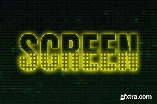 Pixel Screen Matrix Text Effect 4L9ZRPT