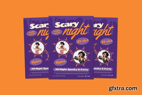 Halloween Scary Night Flyers AARHHHE