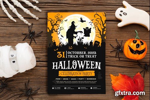 Halloween Party Flyer Template MM6G48C