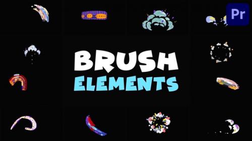 Videohive - Brush Abstract Colorful Elements | Premiere Pro MOGRT - 47984172 - 47984172