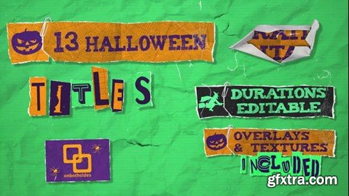 Videohive Halloween Paper Titles 48024249