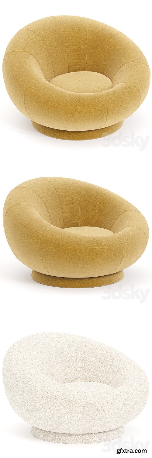 Petite Groovy Swivel Chair