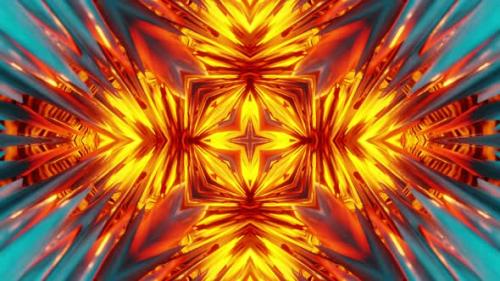 Videohive - Colorful abstract design with star in the center. Kaleidoscope VJ loop - 47960183 - 47960183