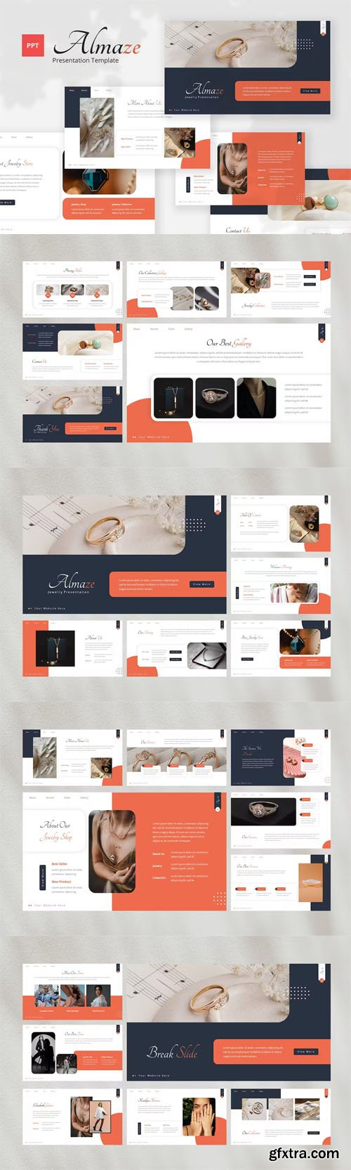 Almaze - Jewelry Powerpoint, Keynote and Google Slides Presentation Templates