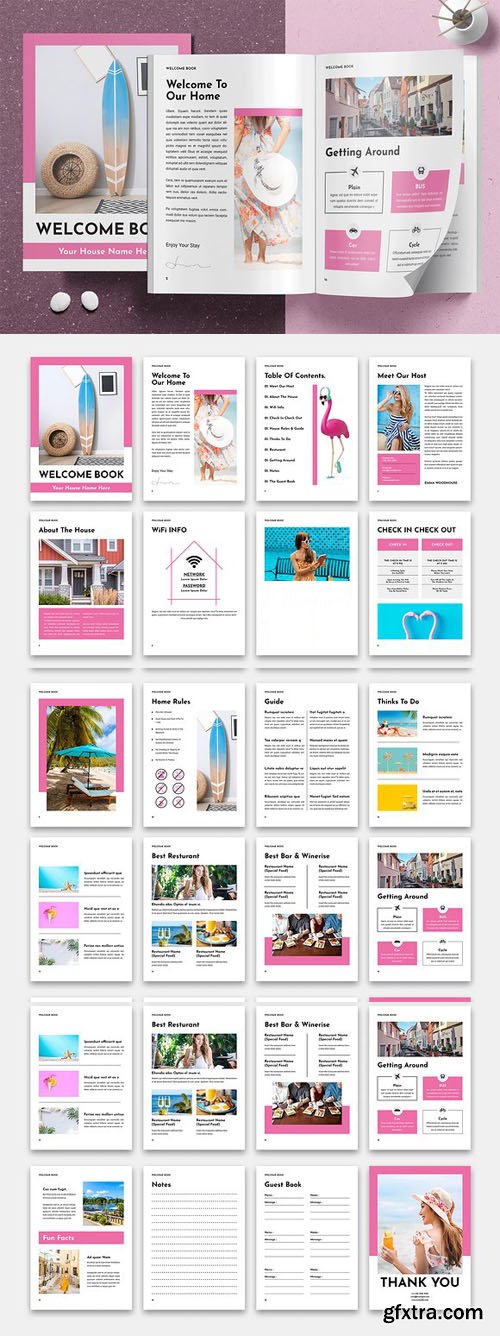 Welcome Book Magazine InDesign Template