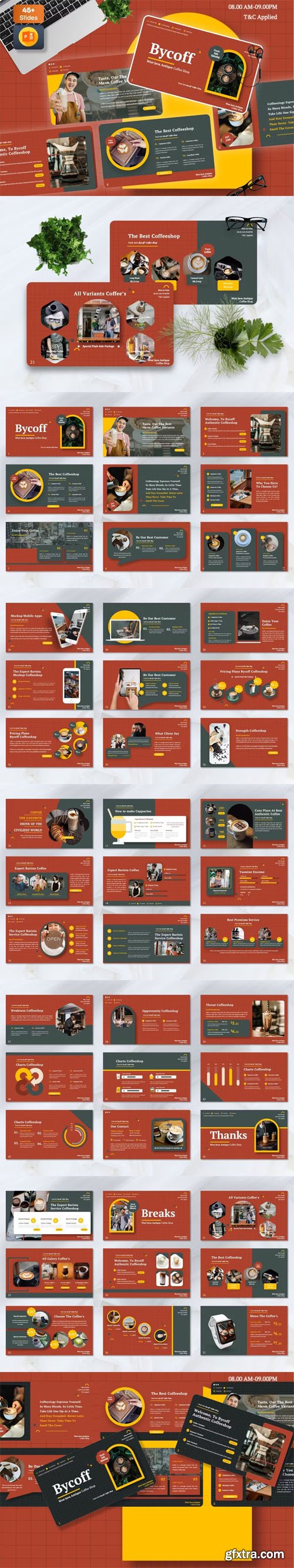 Bycoff - Coffee Shop Powerpoint Presentation Template [Light/Dark]