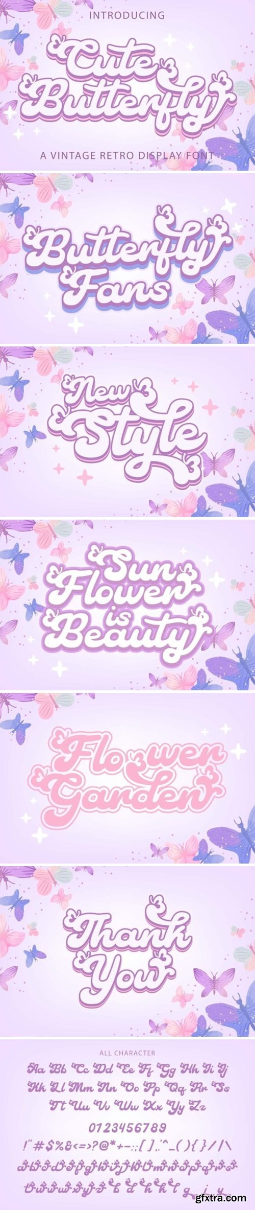 Cute Butterfly Font