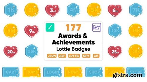 Videohive Awards & Achievements Lottie Badges 48114515