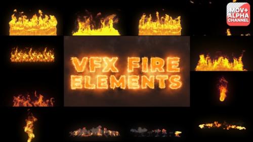 Videohive - VFX Fire Elements | Motion Graphics - 47982403 - 47982403