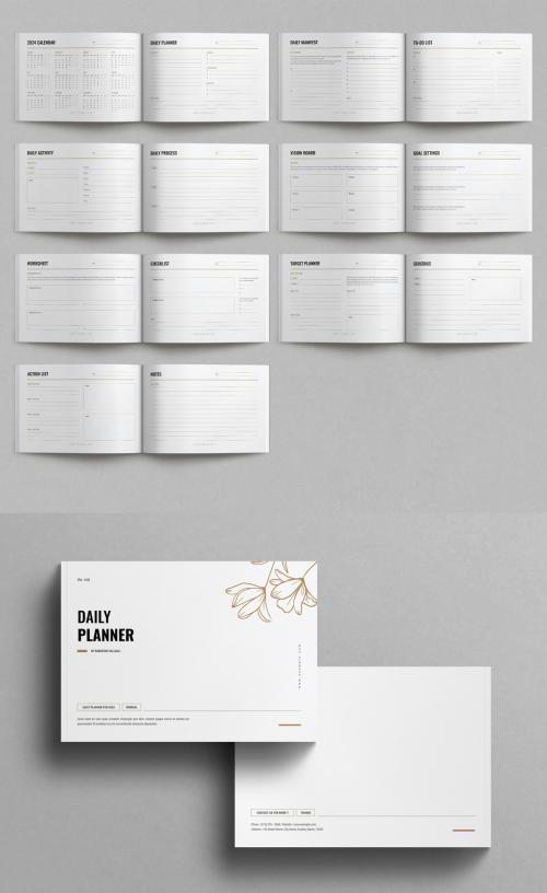 Daily Planner Layout Design Template Landscape 638316785