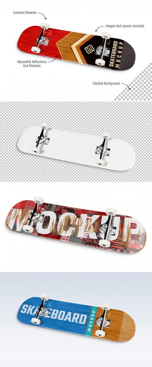 Skateboard Mockup Isolated On White 639521159