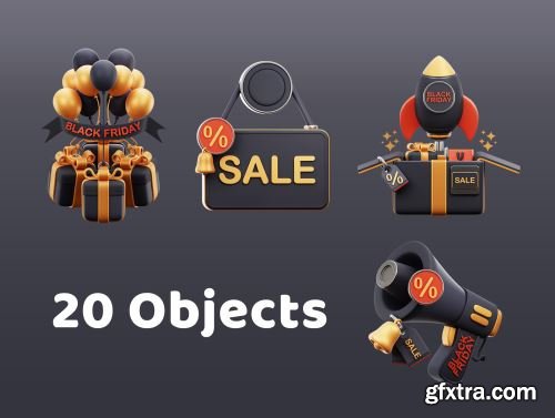 Black Friday 3D Icon Ui8.net