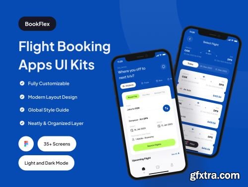 BookFlex - Flight Booking Apps UI Kit Ui8.net