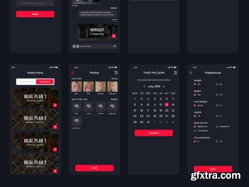 Build4Life Fitness & Bodybuilding app UI Kit Ui8.net