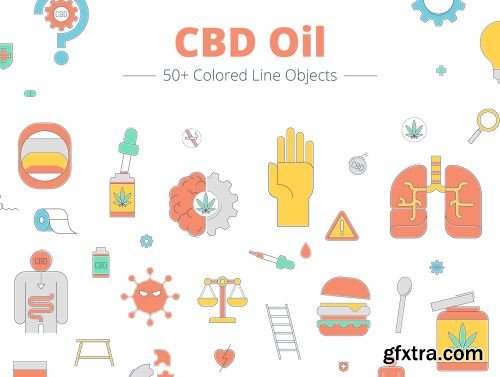 CBD Oil Illustrations Ui8.net