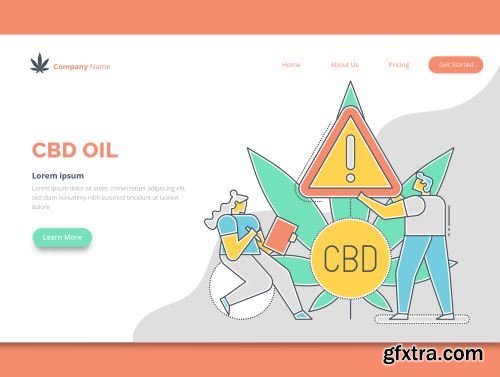 CBD Oil Illustrations Ui8.net