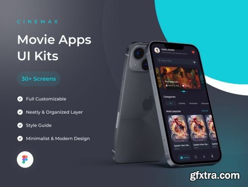 Cinemax - Movie Apps UI Kits Ui8.net