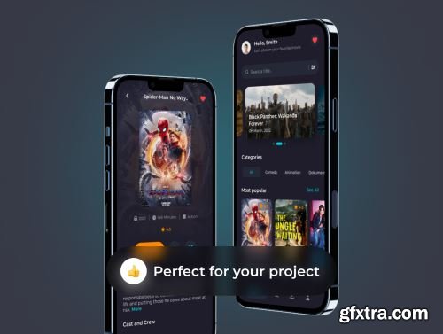 Cinemax - Movie Apps UI Kits Ui8.net