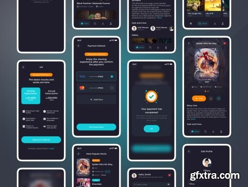 Cinemax - Movie Apps UI Kits Ui8.net