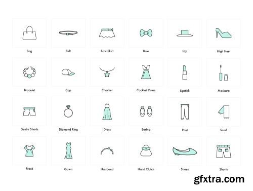 Clothes & Accessories Icons Ui8.net