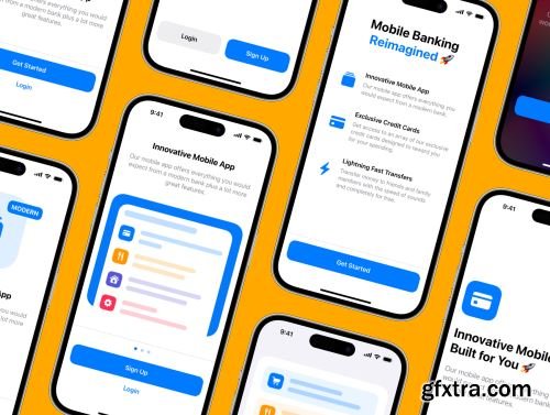 Coded Onboarding Screens for iOS Ui8.net