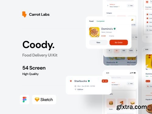 Coody Food iOS UI Kit Ui8.net